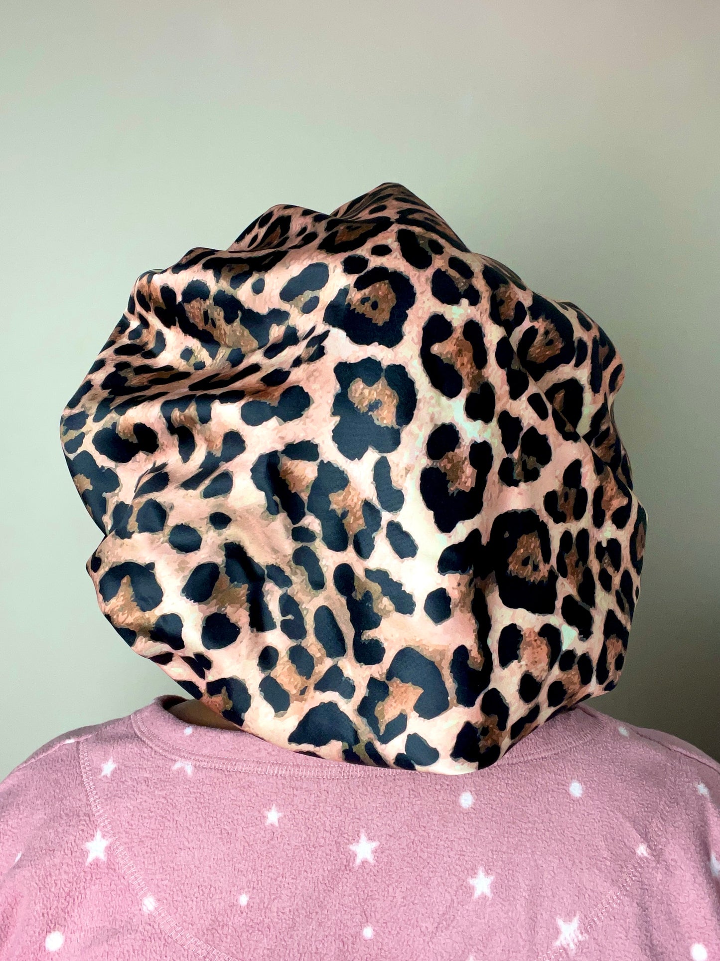 Satin Bonnet Leopard print