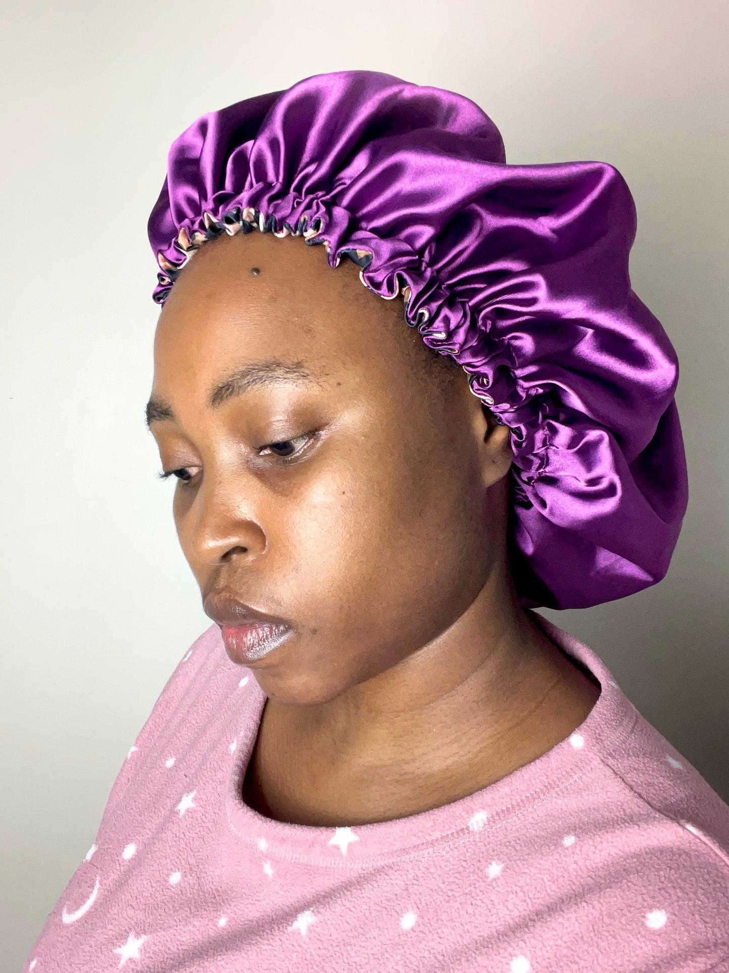 Satin Bonnet Leopard print