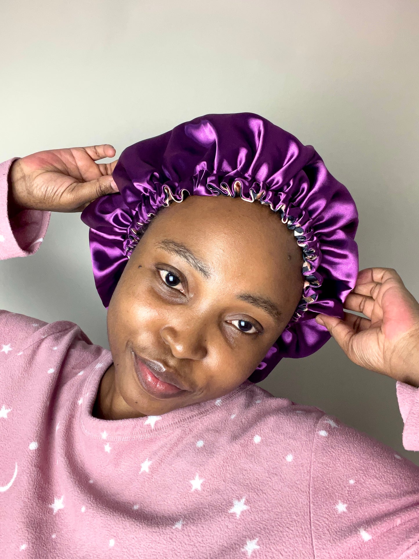 Satin Bonnet Leopard print