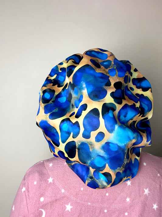 Satin Bonnet Jaguar print