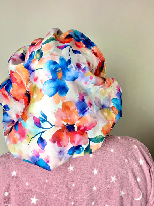 Satin Bonnet Floral print